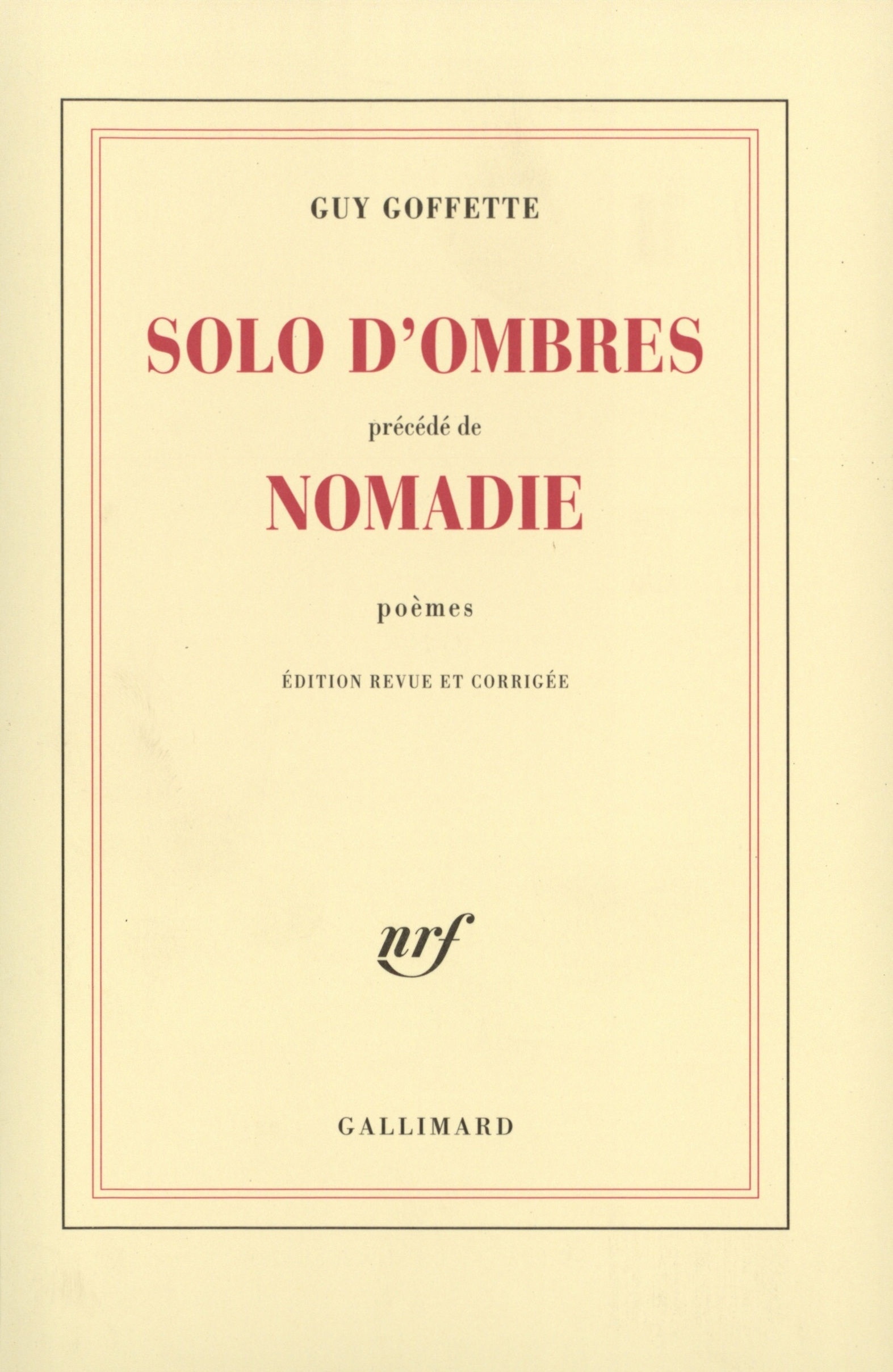 Solo d'ombres/Nomadie (9782070702893-front-cover)