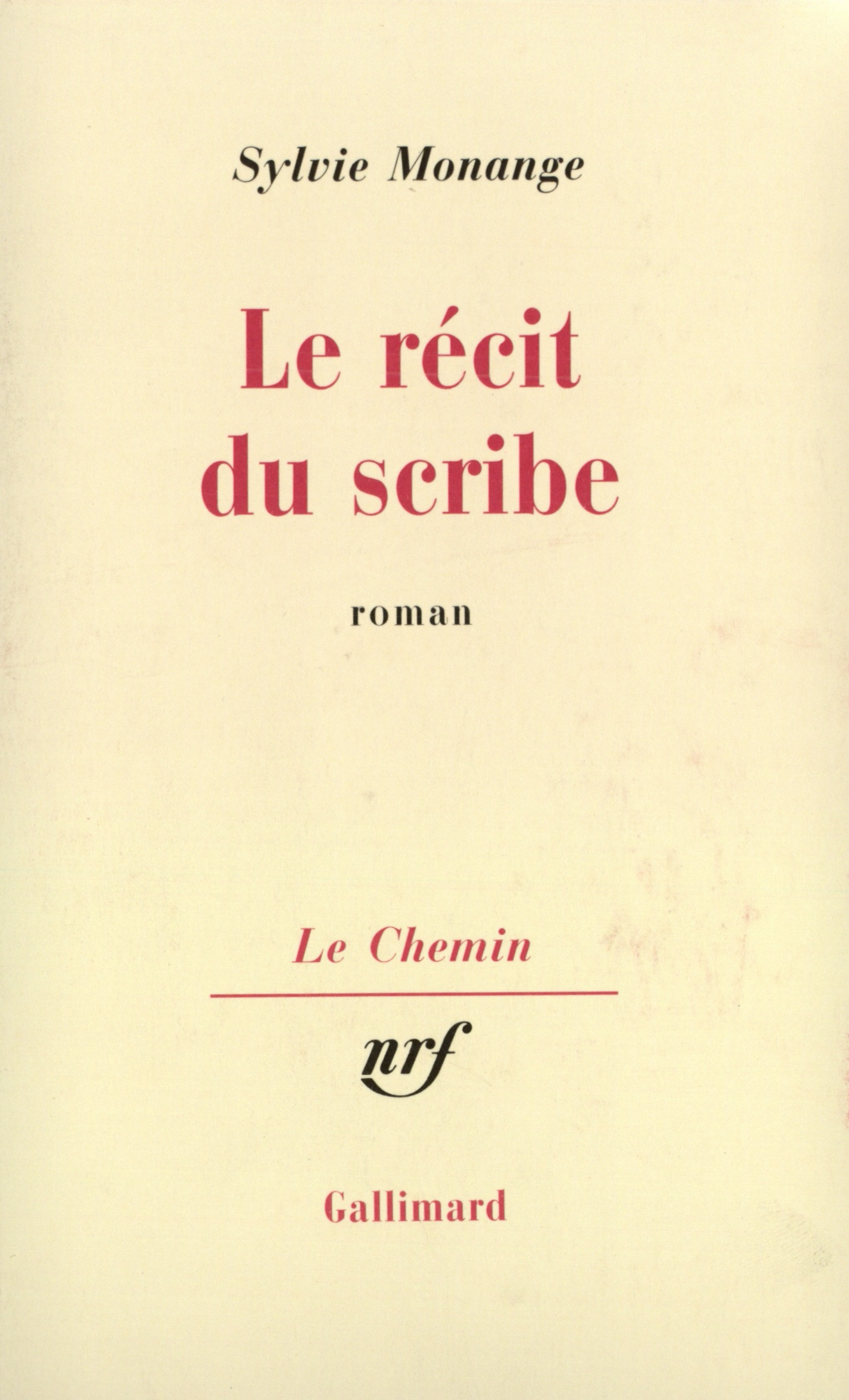 Le récit du scribe (9782070714254-front-cover)