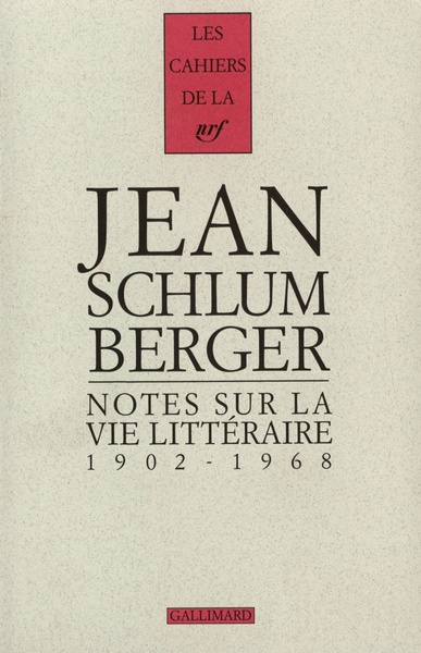 Notes sur la vie littéraire, (1902-1968) (9782070748143-front-cover)