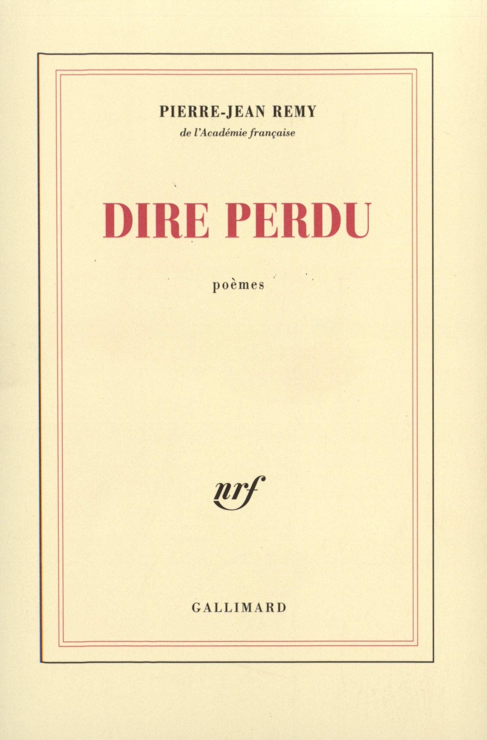 Dire perdu (9782070760541-front-cover)