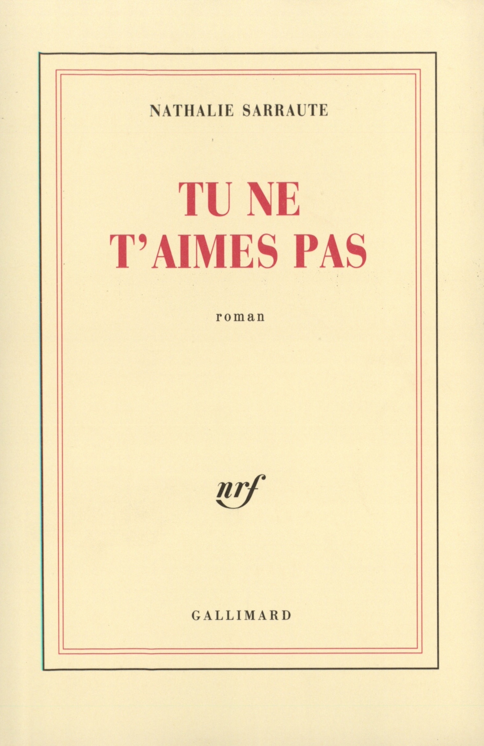 Tu ne t'aimes pas (9782070716951-front-cover)