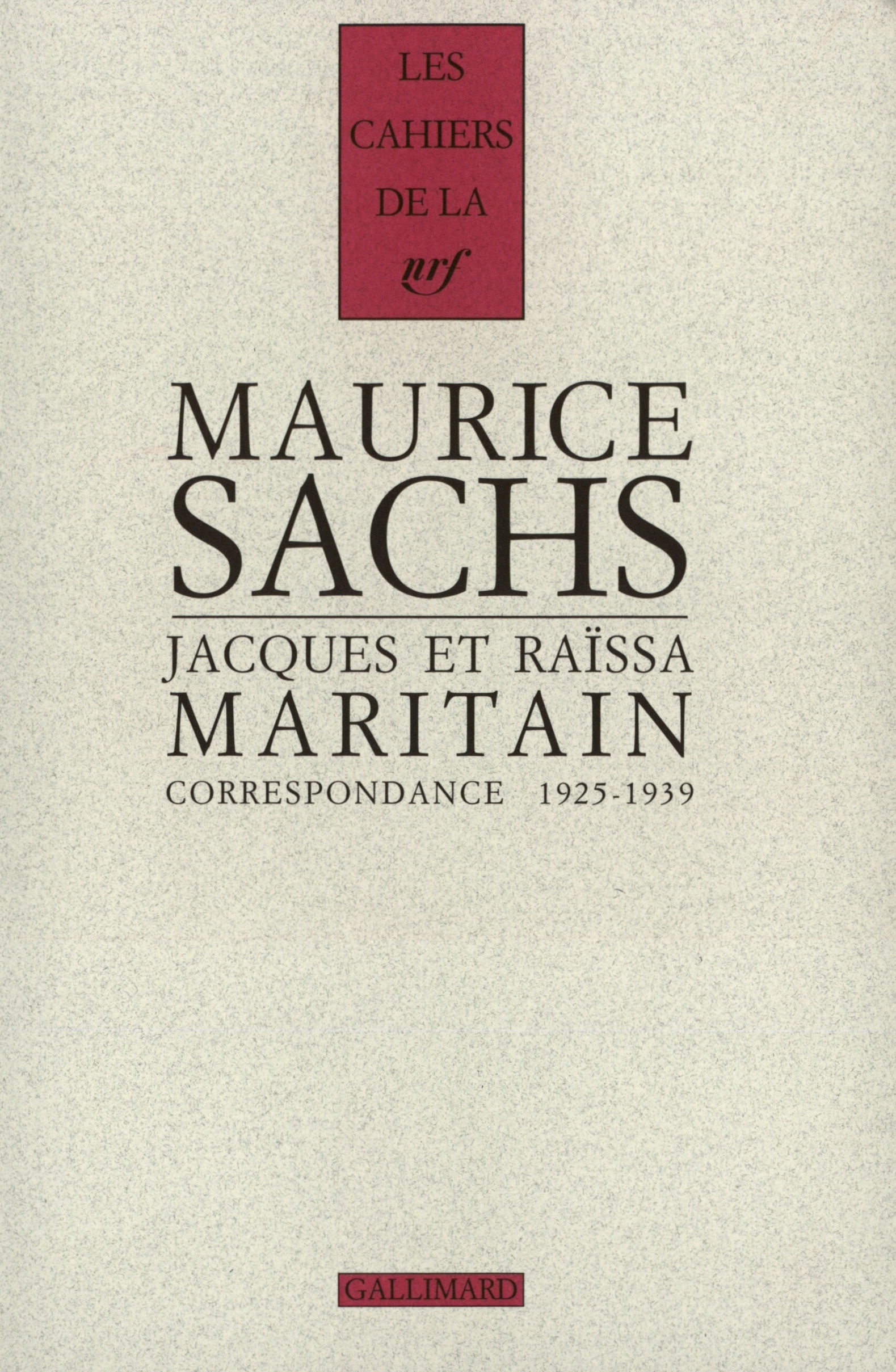 Correspondance, (1925-1939) (9782070733545-front-cover)