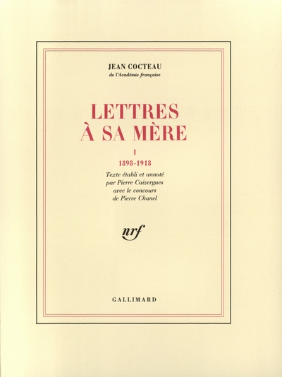 Lettres à sa mère, 1898-1918 (9782070715749-front-cover)