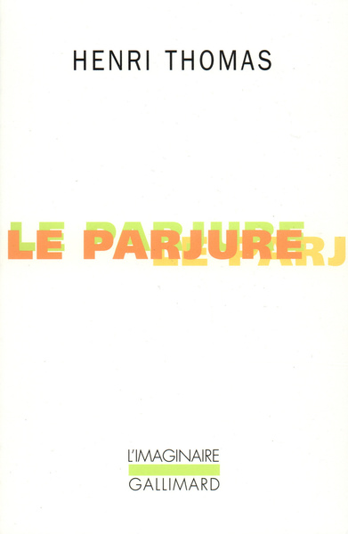 Le Parjure (9782070740710-front-cover)