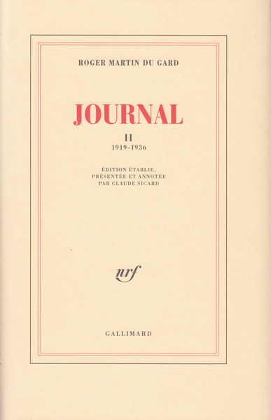Journal, 1919-1936 (9782070734252-front-cover)