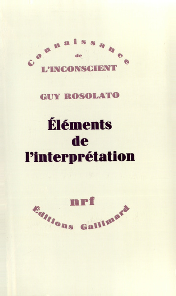 Éléments de l'interprétation (9782070703333-front-cover)