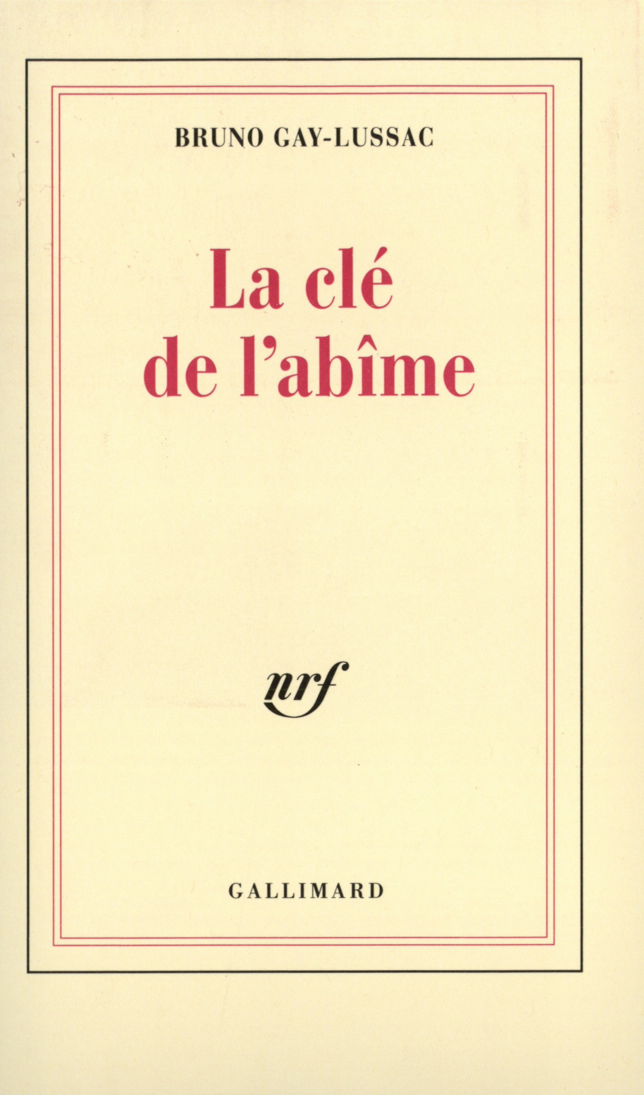 La clé de l'abîme (9782070720484-front-cover)