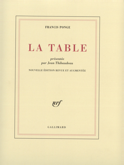 La Table (9782070765751-front-cover)
