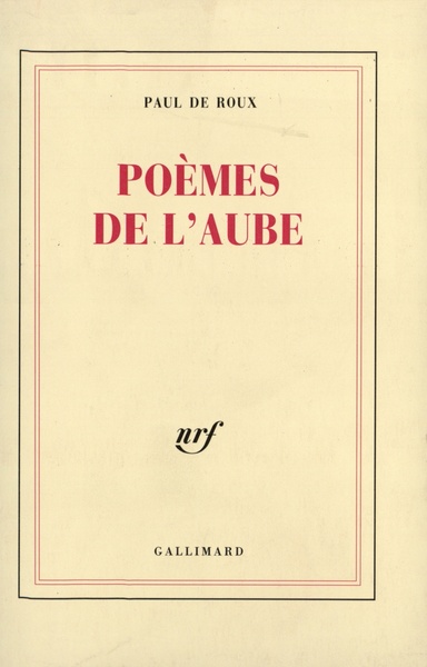 Poèmes de l'aube (9782070717958-front-cover)