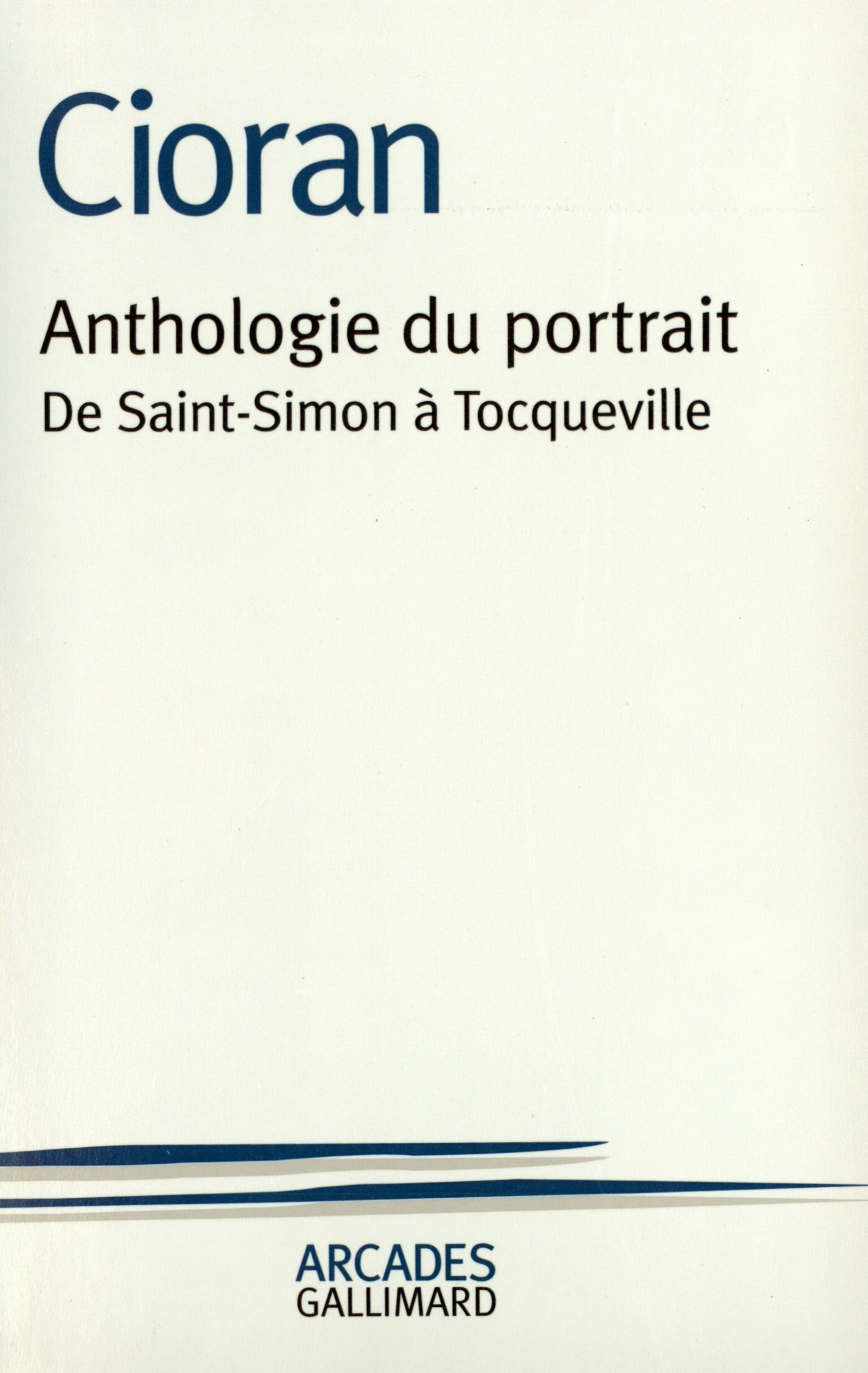 Anthologie du portrait, De Saint-Simon à Tocqueville (9782070743919-front-cover)