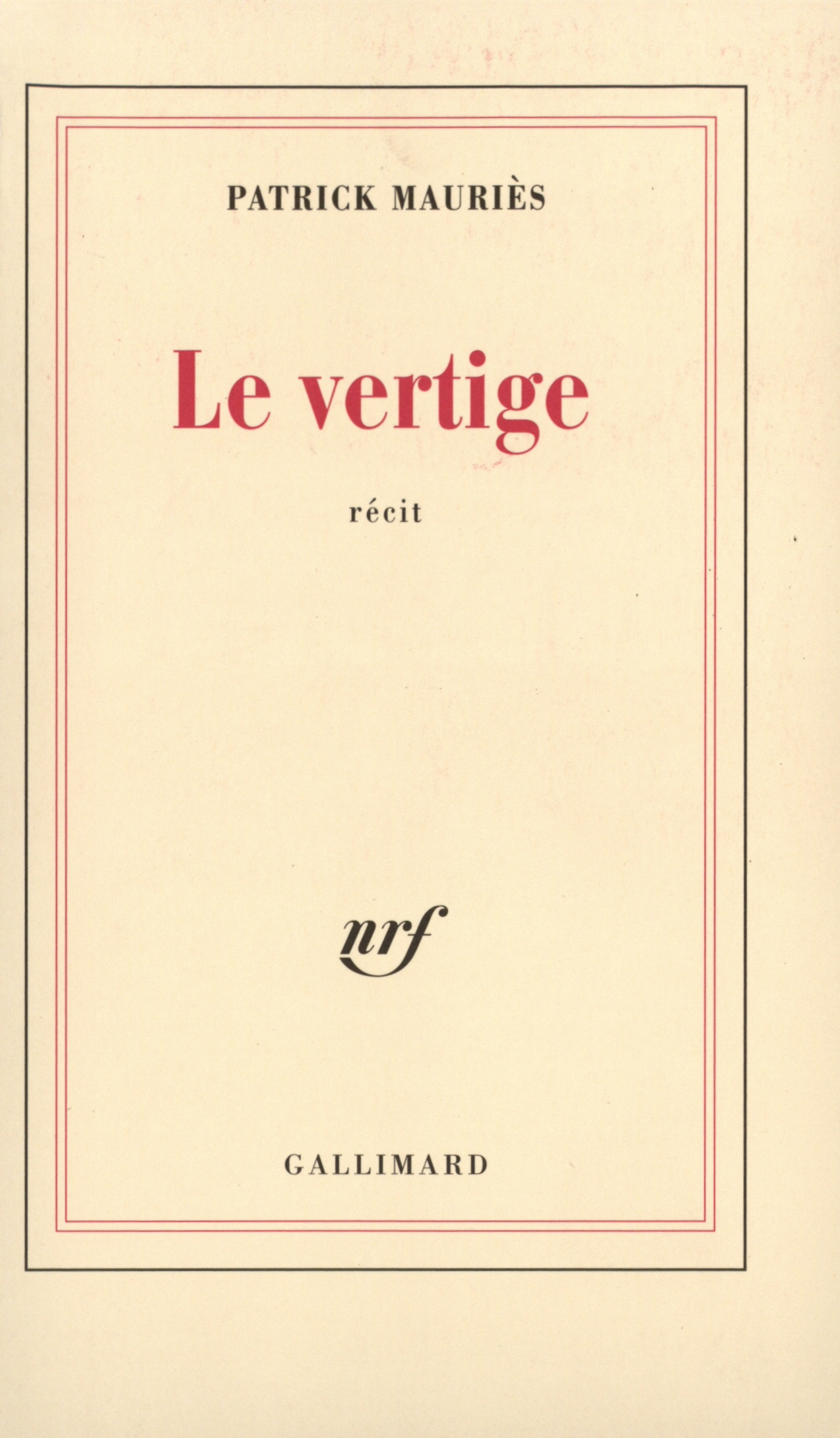 Le Vertige (9782070755158-front-cover)