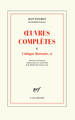 Œuvres complètes, Critique littéraire, II (9782070770779-front-cover)