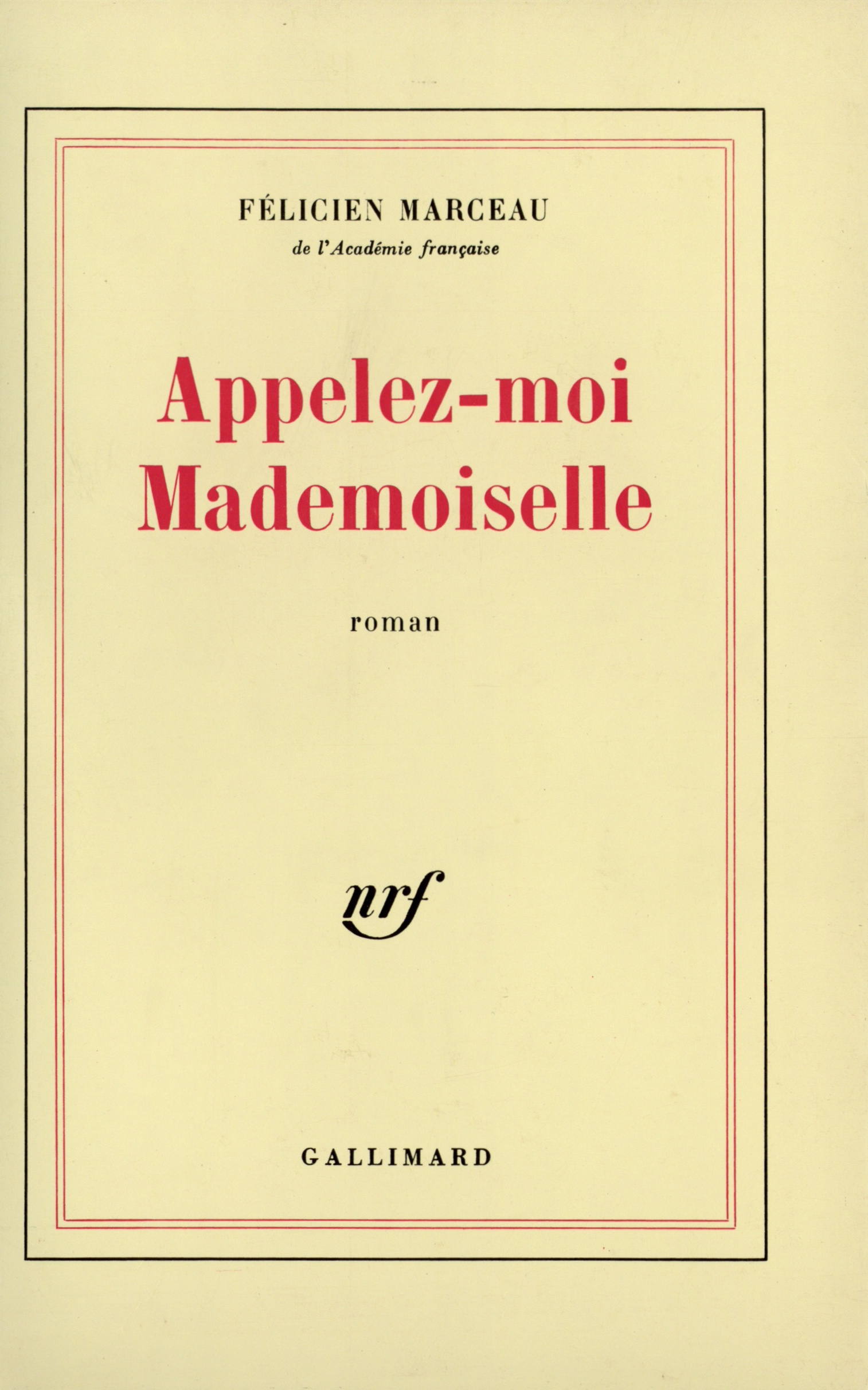 Appelez-moi Mademoiselle (9782070701629-front-cover)