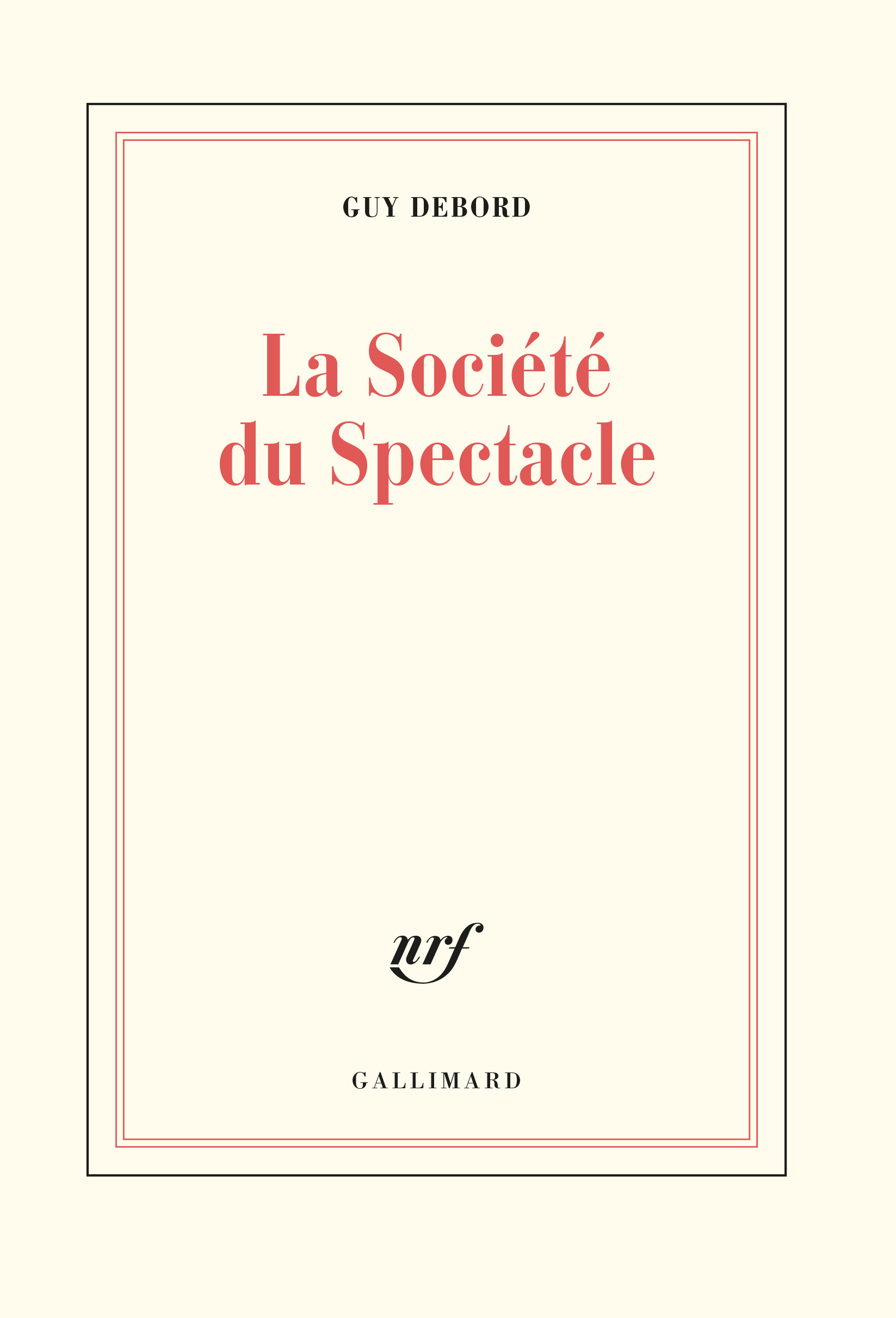 La Société du Spectacle (9782070728039-front-cover)