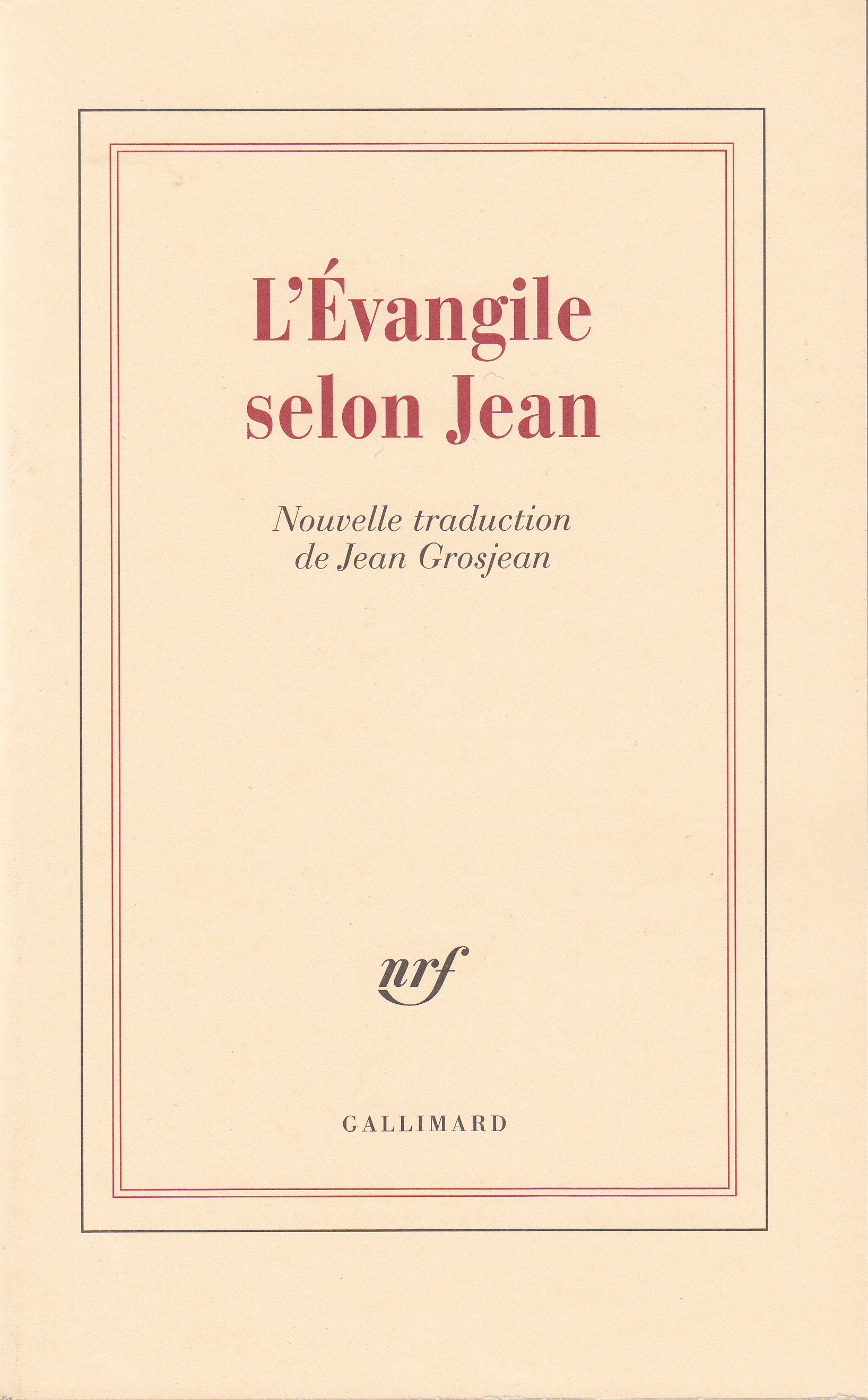 L'Évangile selon Jean (9782070712397-front-cover)