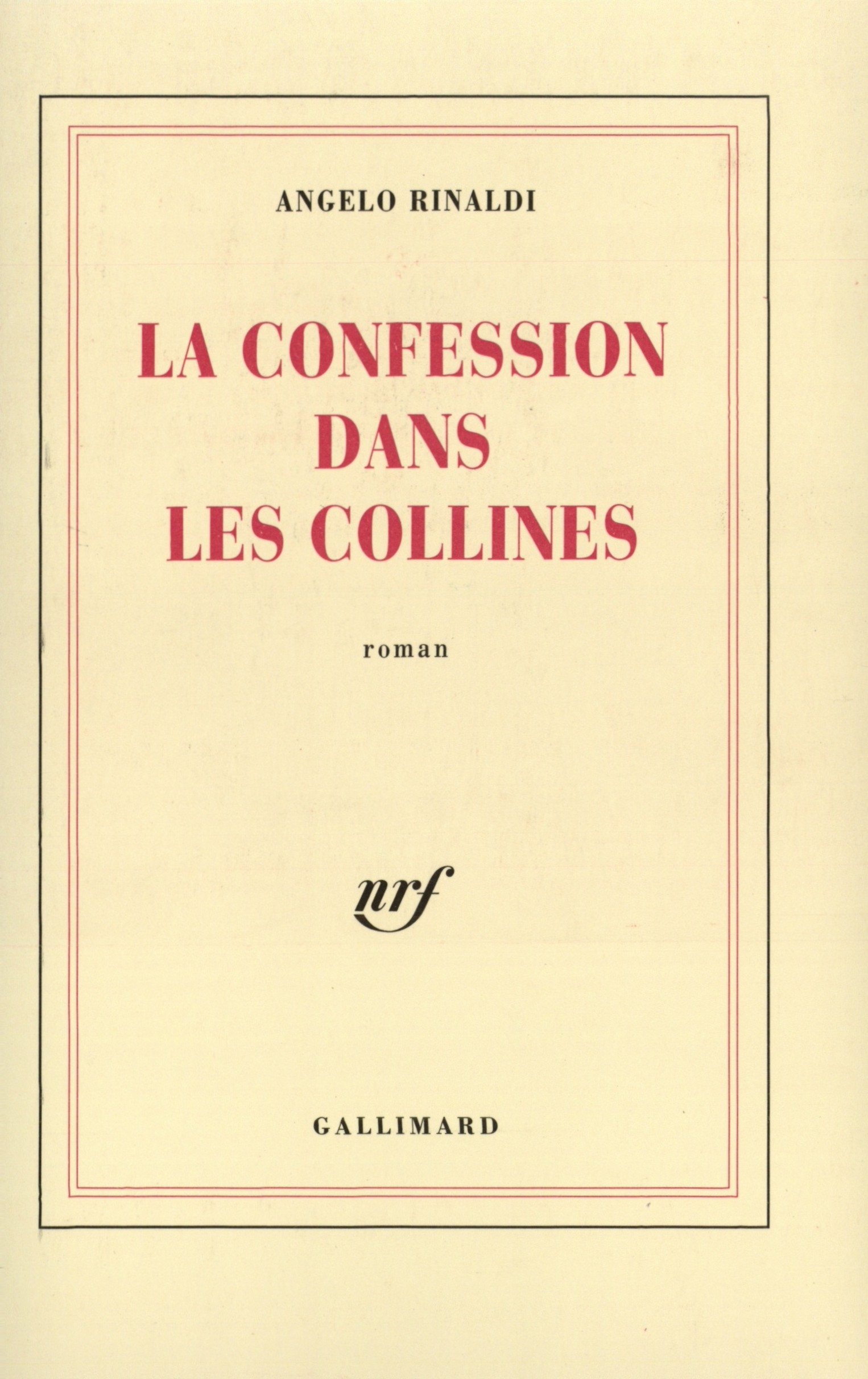 La Confession dans les collines (9782070721290-front-cover)