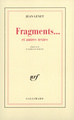 Fragments... et autres textes (9782070719495-front-cover)