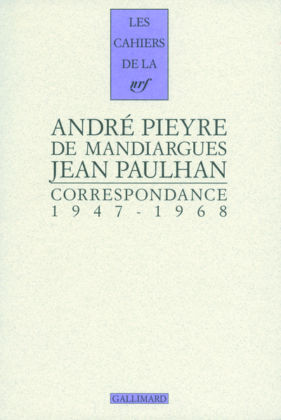Correspondance, (1947-1968) (9782070759248-front-cover)