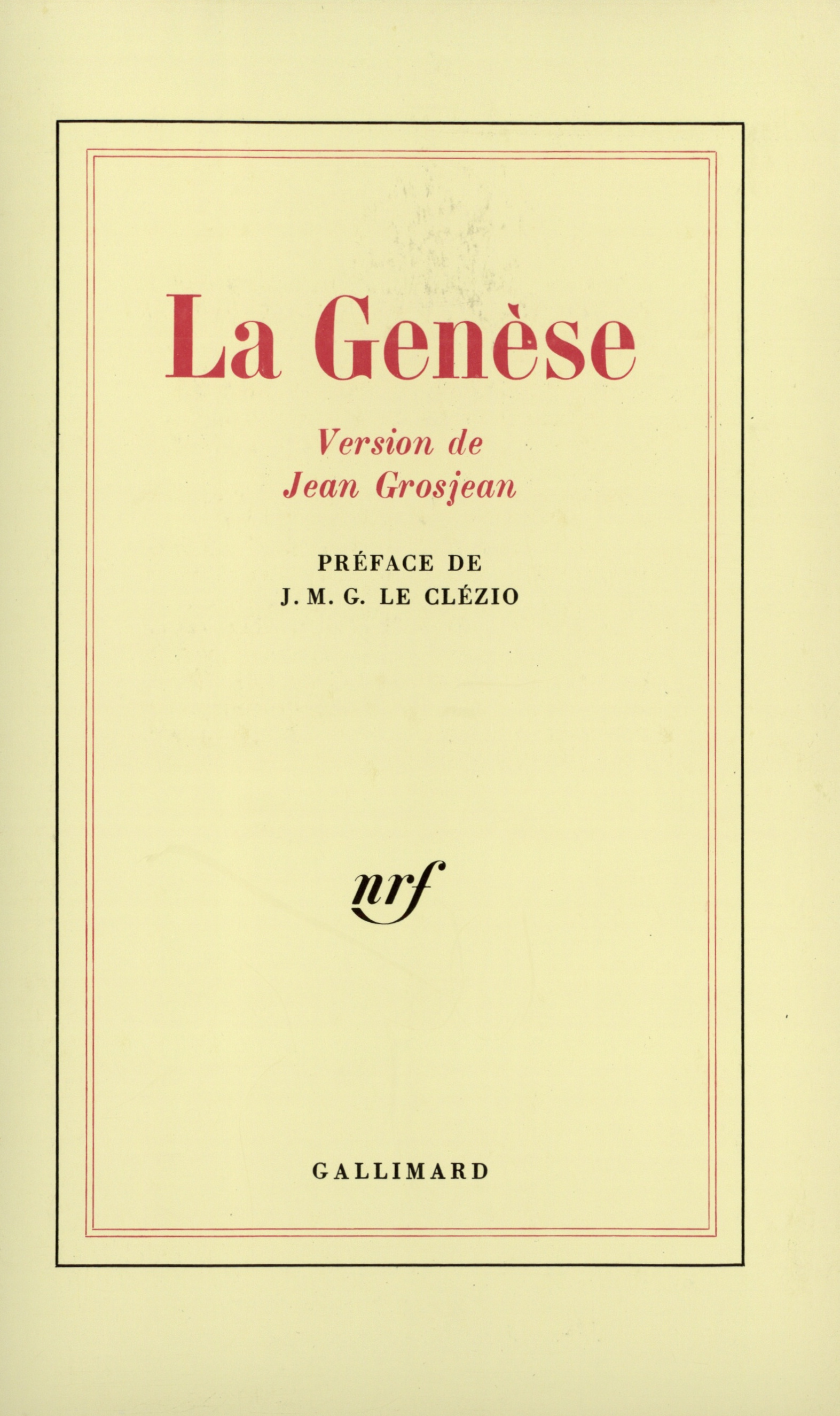 La Genèse (9782070705474-front-cover)