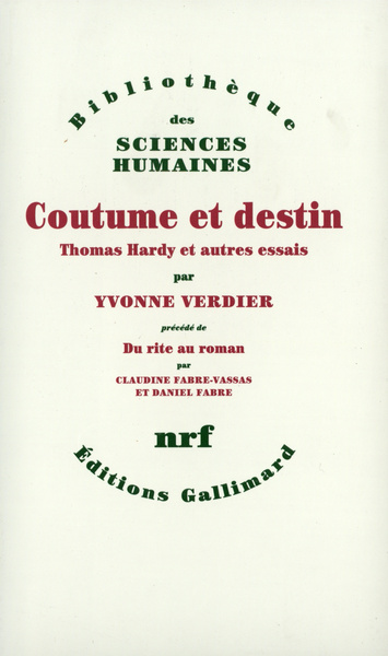 Coutume et destin, Thomas Hardy et autres essais (9782070705177-front-cover)