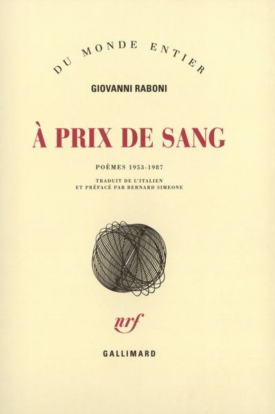 À prix de sang, Poèmes 1953-1987 (9782070765997-front-cover)