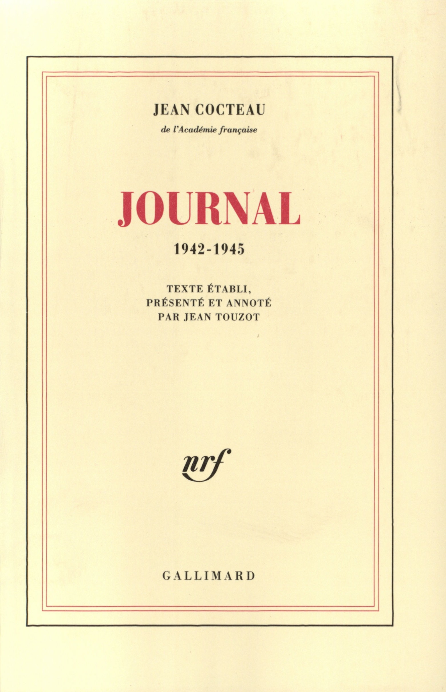 Journal, (1942-1945) (9782070715763-front-cover)
