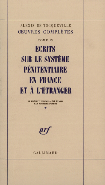 Écrits sur le système pénitentiaire en France et à l'étranger (9782070700929-front-cover)