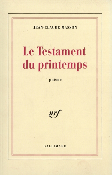Le Testament du printemps (9782070722471-front-cover)