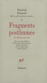 Fragments posthumes, (Été 1882 - Printemps 1884) (9782070732098-front-cover)