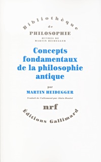 Concepts fondamentaux de la philosophie antique (9782070732807-front-cover)