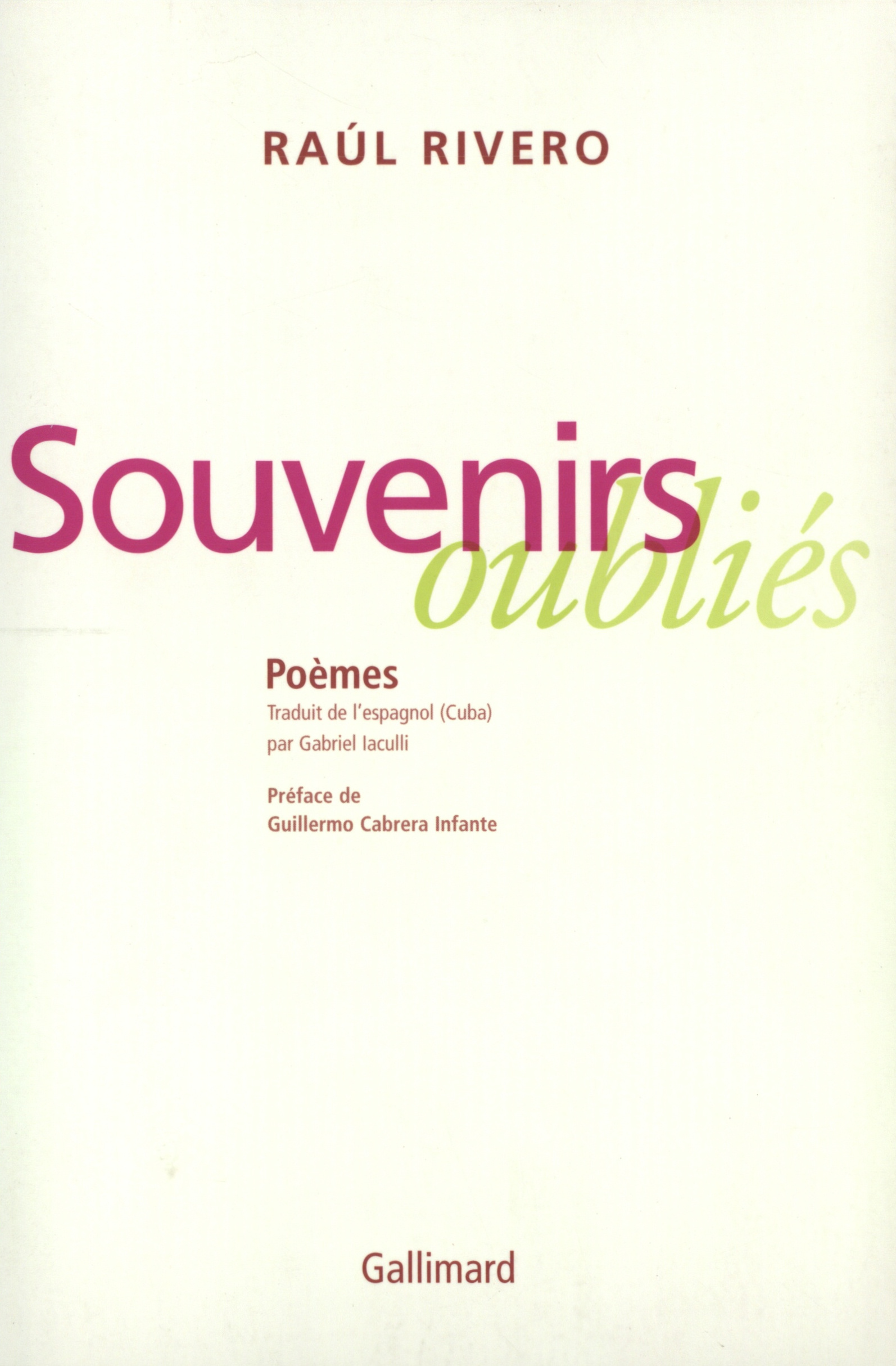 Souvenirs oubliés (9782070770571-front-cover)