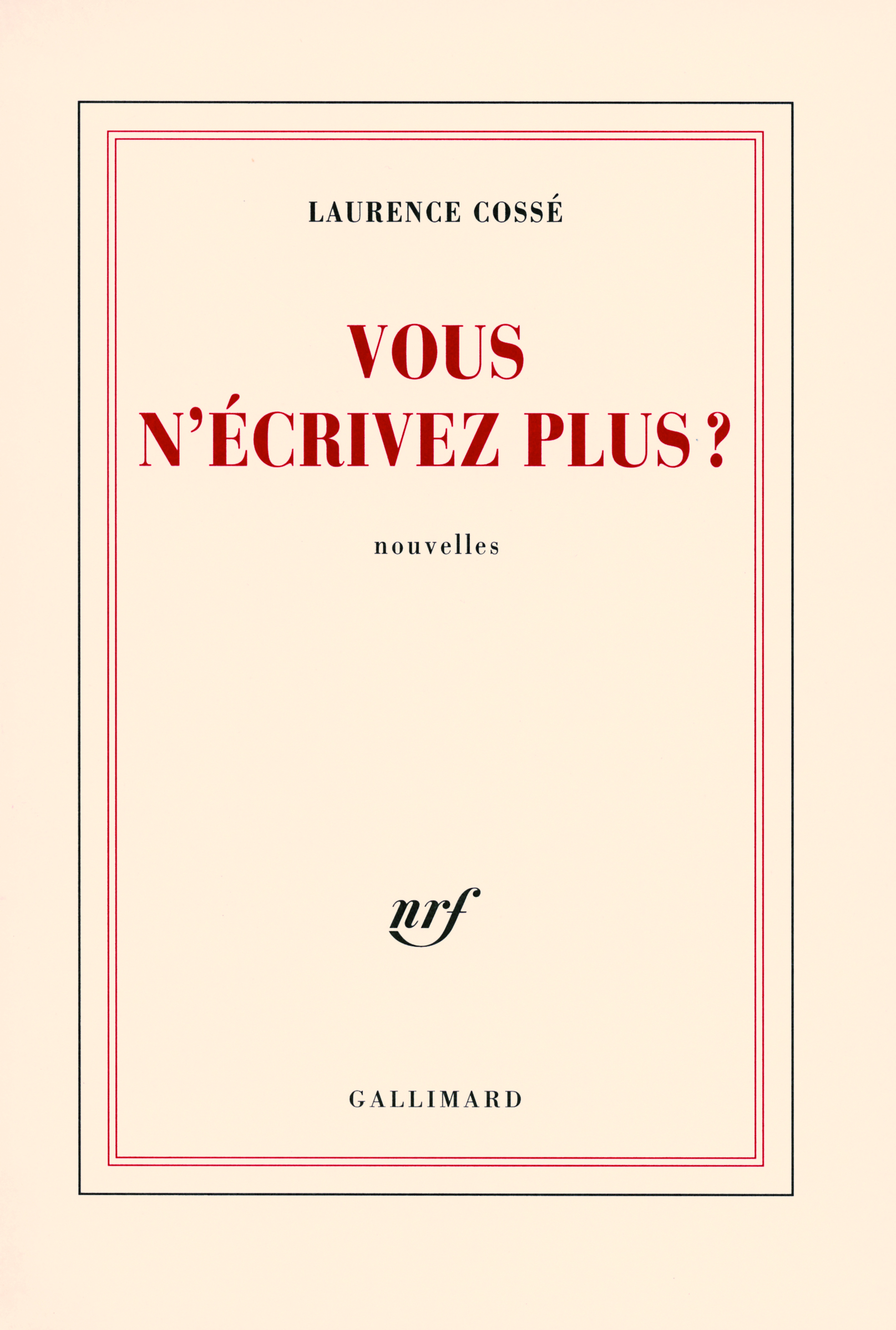 Vous n'écrivez plus ? (9782070779734-front-cover)