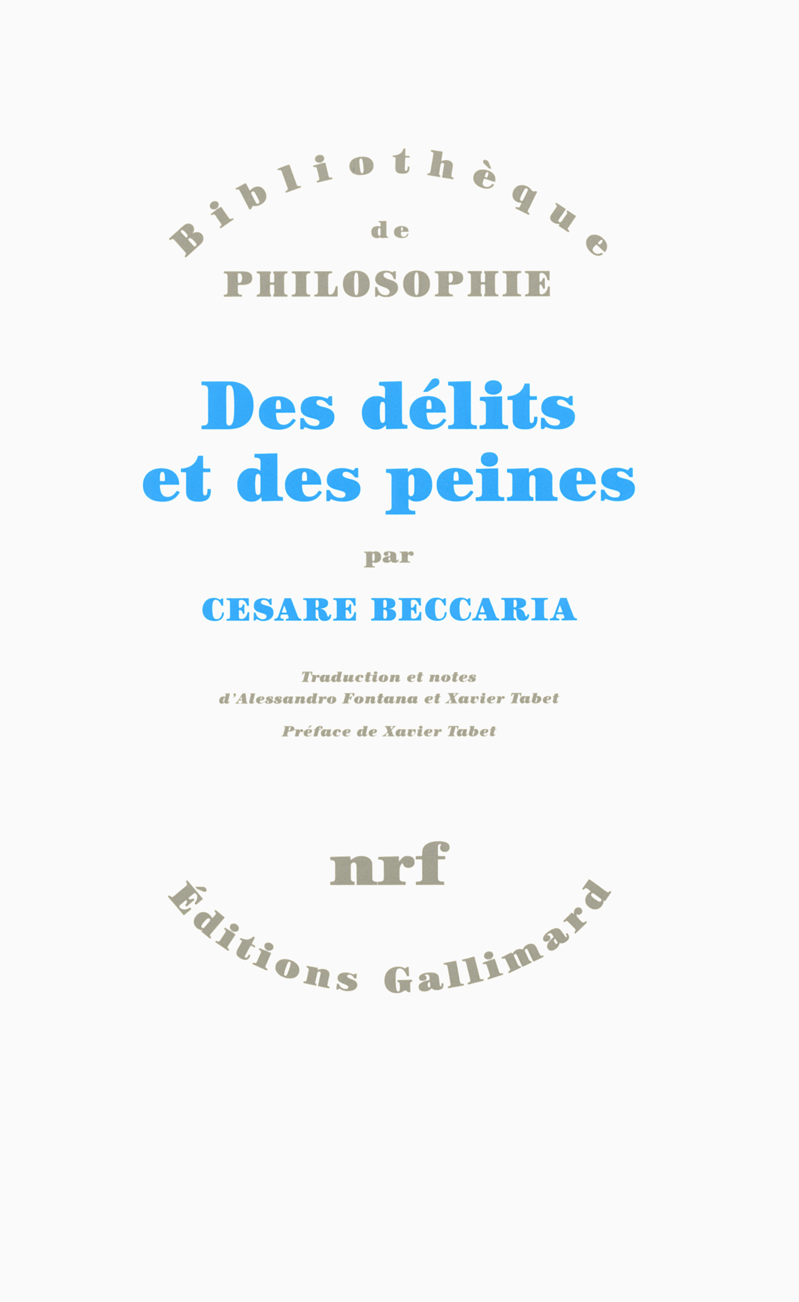 Des délits et des peines (9782070783687-front-cover)