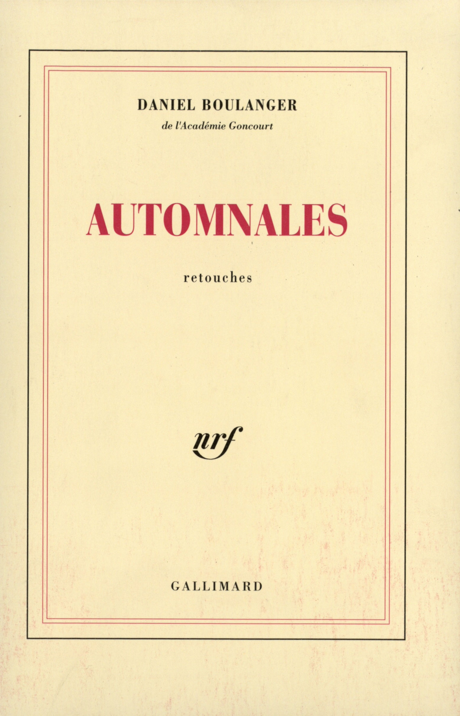 Automnales, Retouches (9782070726097-front-cover)