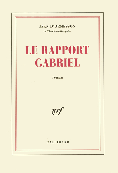 Le rapport Gabriel (9782070756575-front-cover)