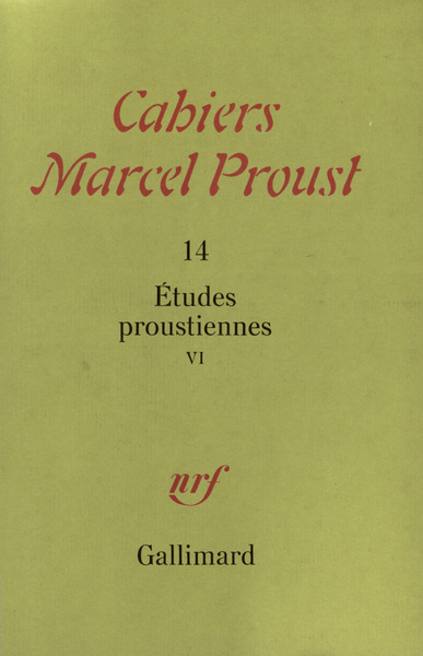 Études proustiennes (9782070708833-front-cover)