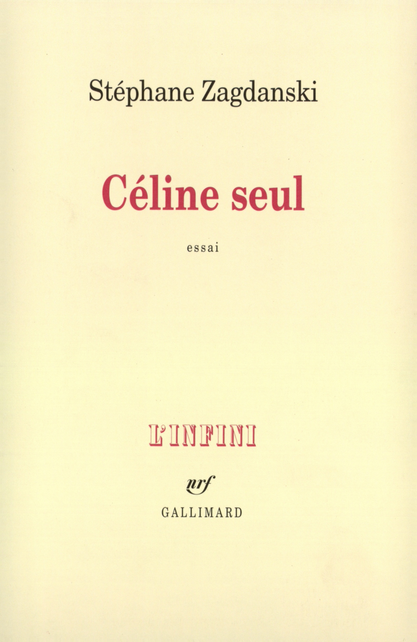 Céline seul (9782070729630-front-cover)