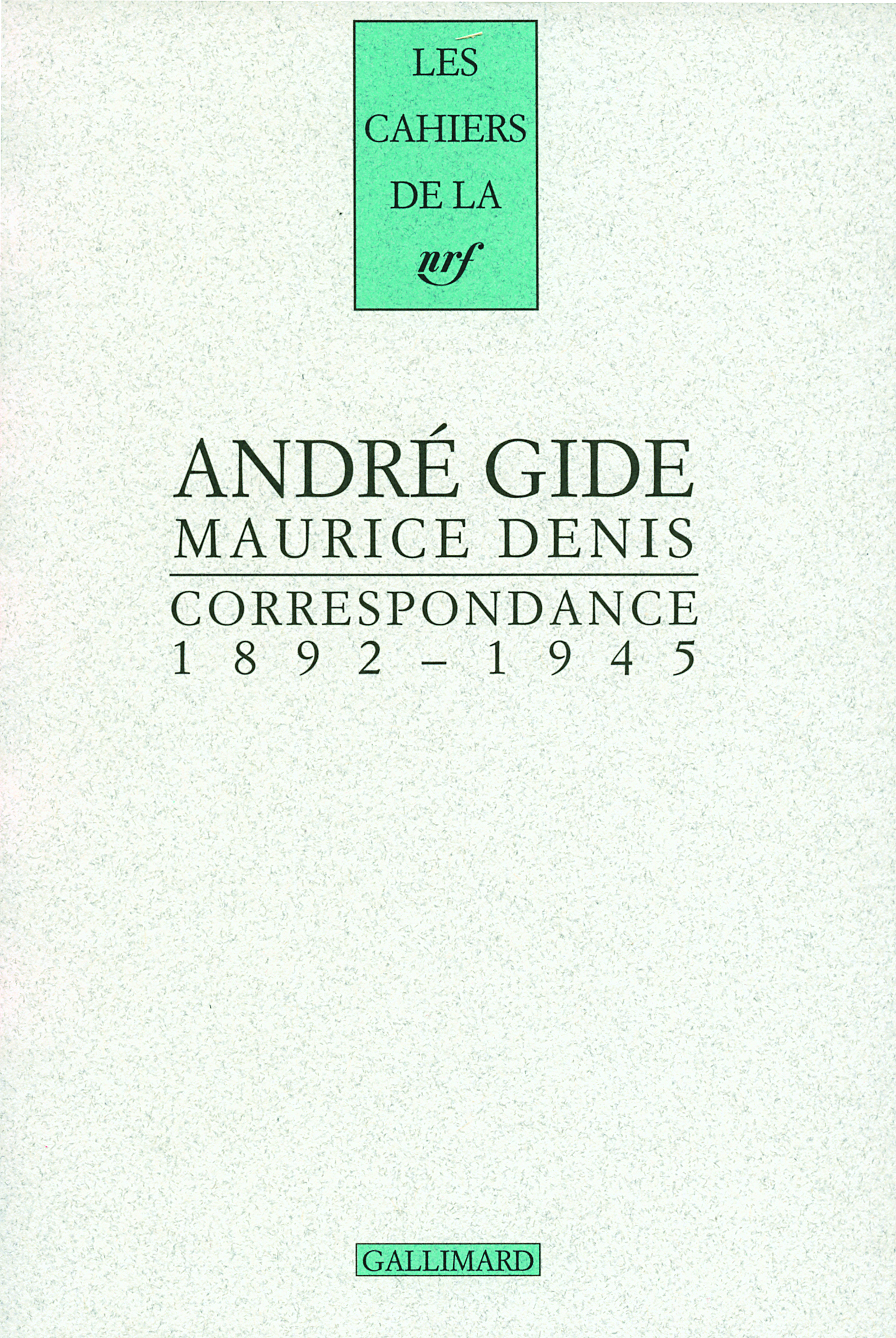 Correspondance, (1892 -1945) (9782070782147-front-cover)