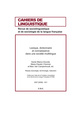 Cahiers de linguistique, Lexique, dictionnaire et connaissance dans une société multilingue (9782930481524-front-cover)