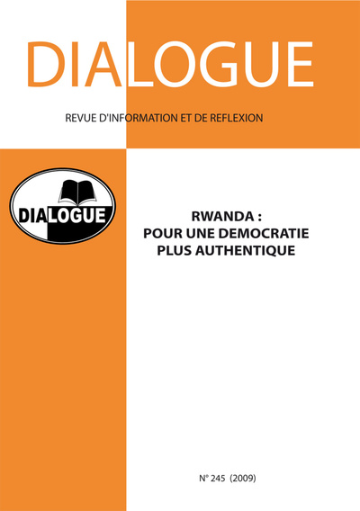 Dialogue, Rwanda : pour une démocratie plus authentique (9782930481906-front-cover)