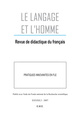 Le Langage et l'Homme, Pratiques innovantes en FLE, 2007 - 42.2 (9782930481012-front-cover)