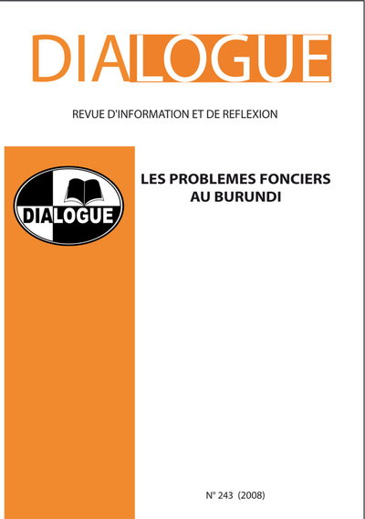 Dialogue, Les problèmes fonciers au Burundi (9782930481708-front-cover)
