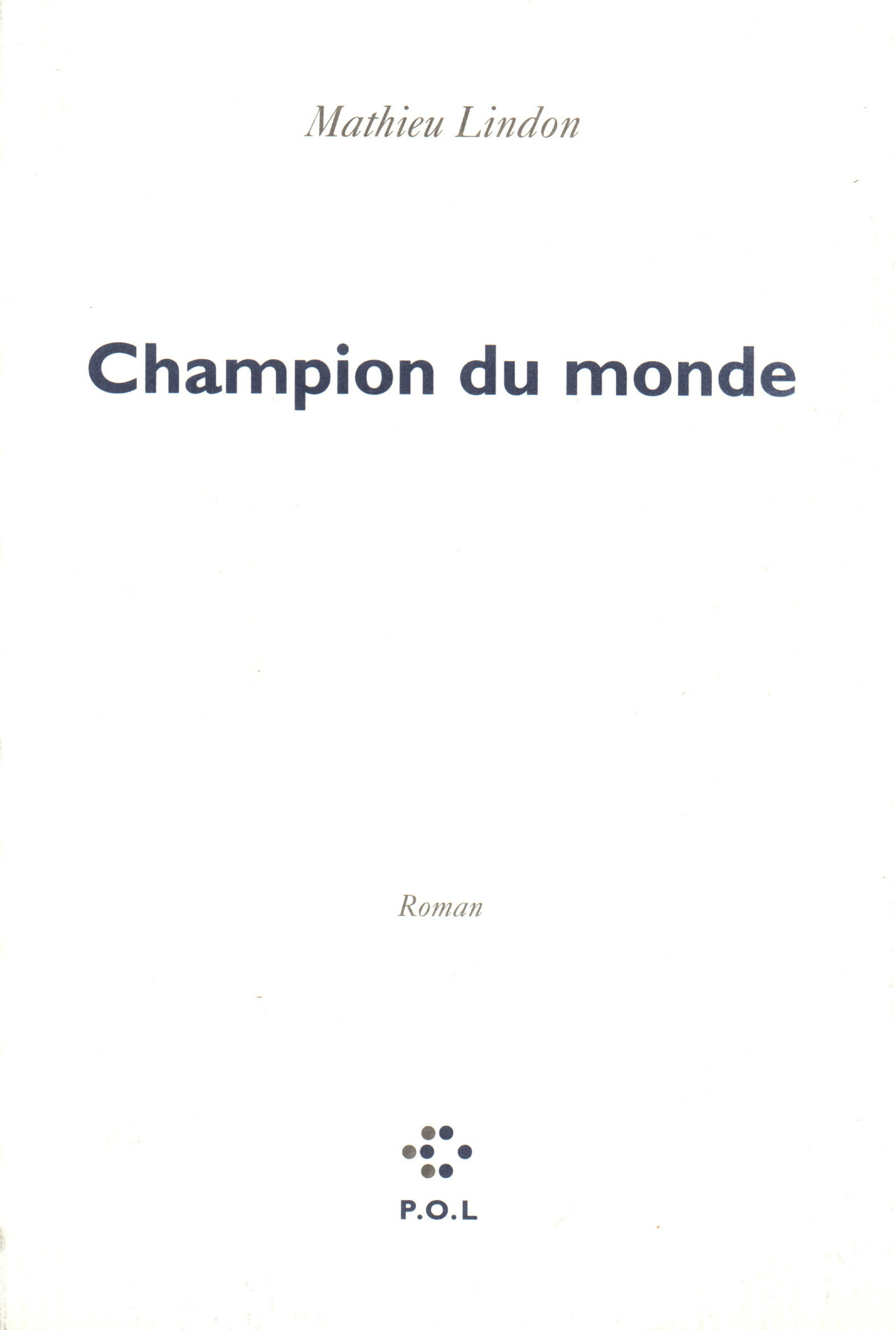 Champion du monde (9782867444395-front-cover)