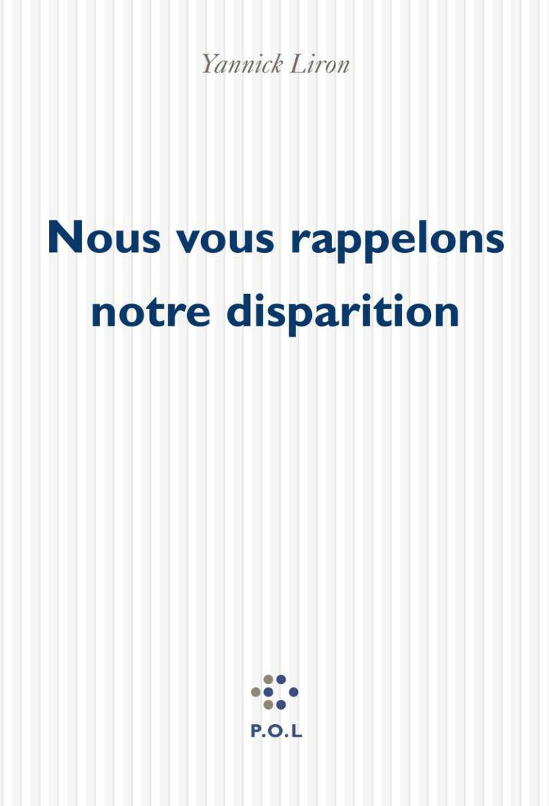 Nous vous rappelons notre disparition (9782867447686-front-cover)