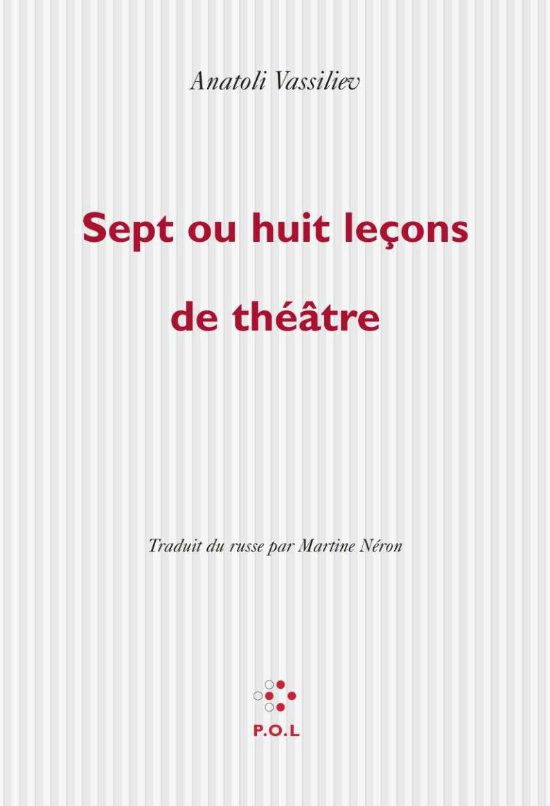 Sept ou huit leçons de théâtre (9782867446450-front-cover)