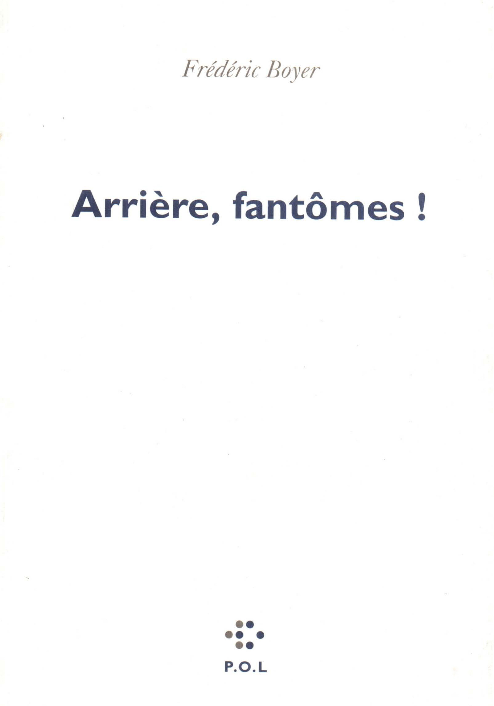 Arrière, fantômes ! (9782867445132-front-cover)