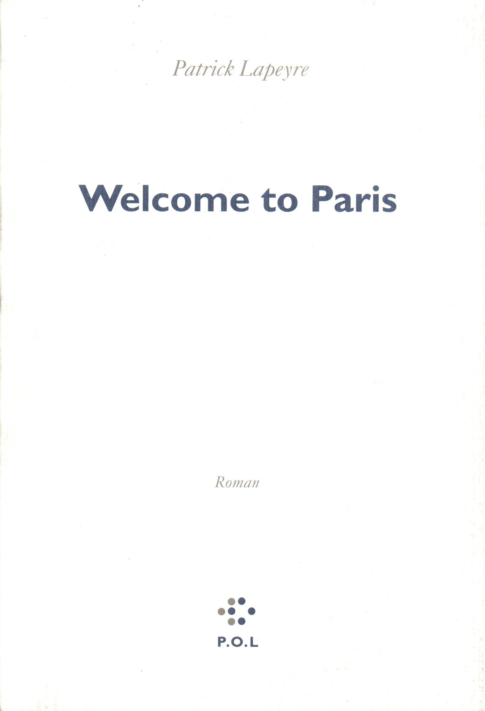 Welcome to Paris (9782867444029-front-cover)