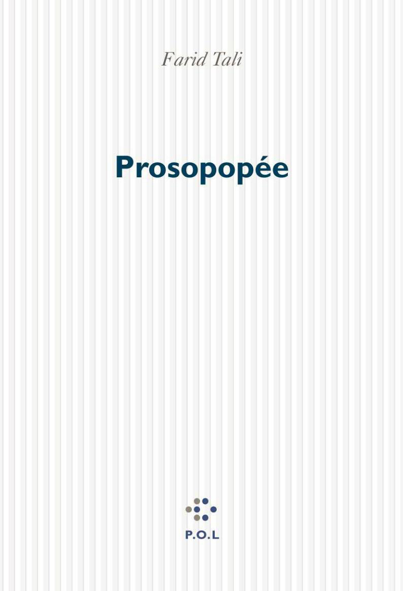 Prosopopée (9782867447976-front-cover)