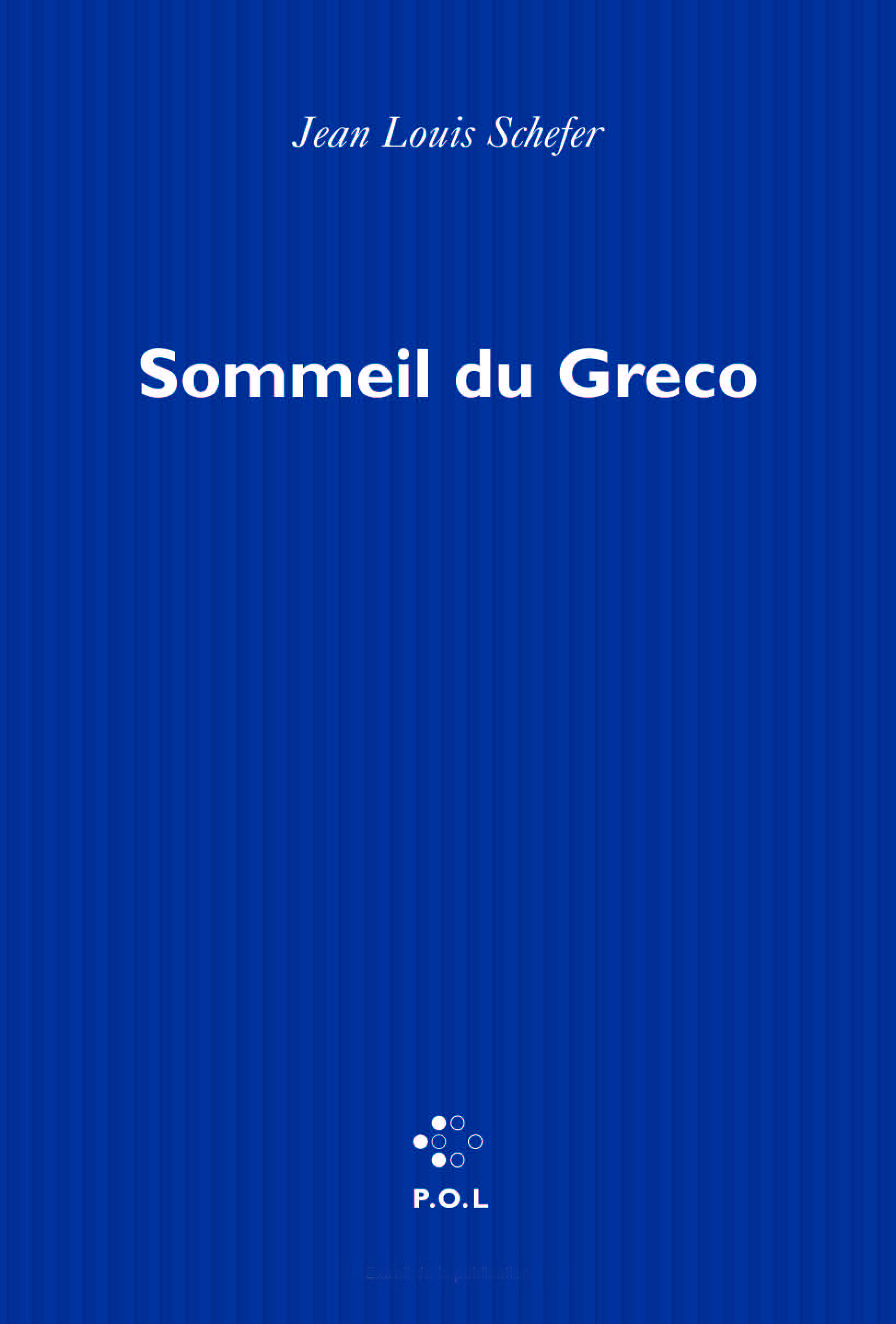 Sommeil du Greco (9782867446771-front-cover)