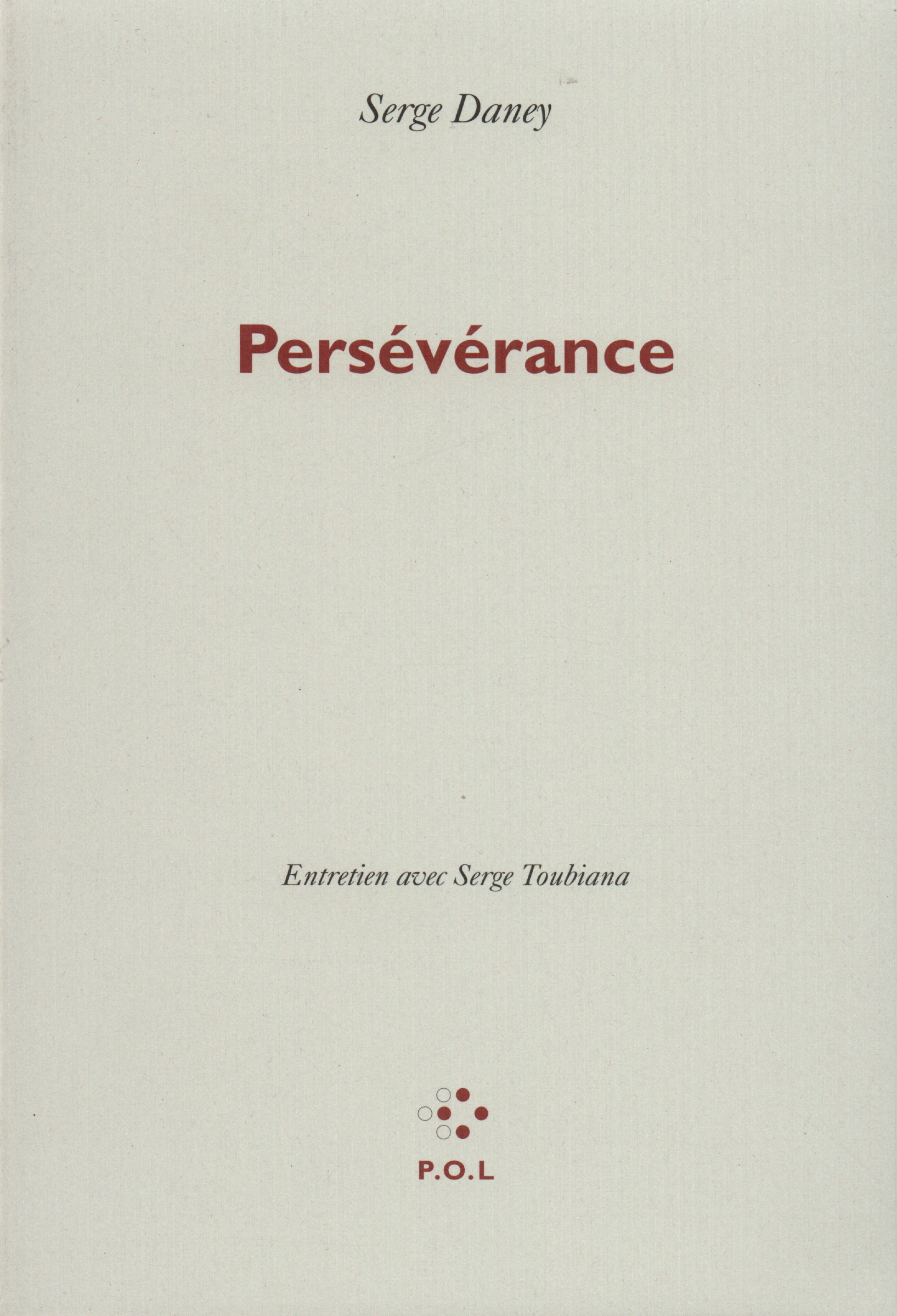 Persévérance, Entretien (9782867443213-front-cover)